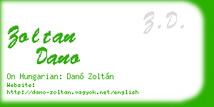 zoltan dano business card